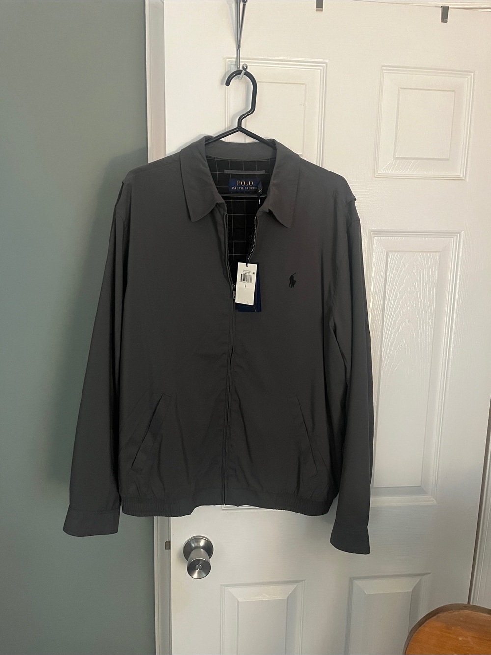 Polo by Ralph Lauren Men's Dark Gray Lightweight Harrington Jacket NWT